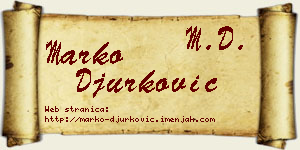 Marko Đurković vizit kartica